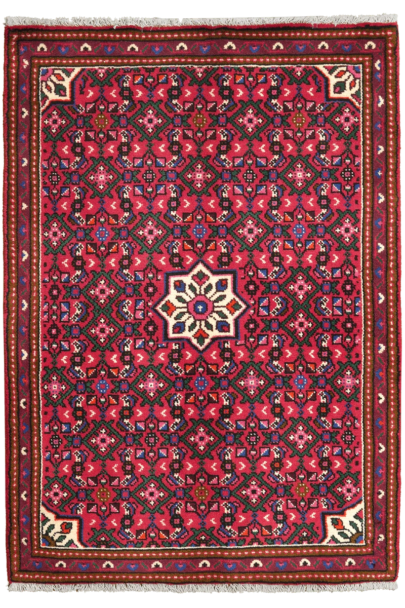 Hosseinabad · Handgeknüpft – Rot, 138x98 cm