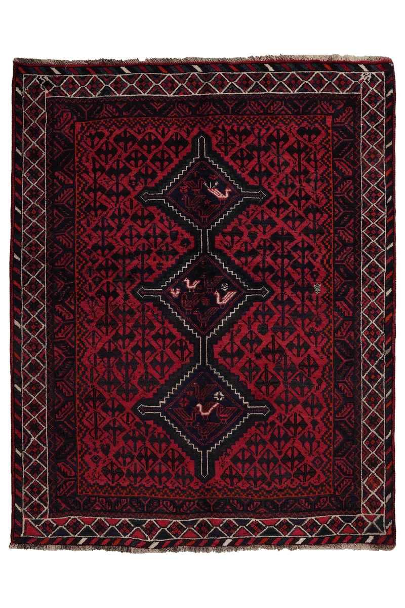 Gashgai · Handgeknüpft – Rot, 202x162 cm