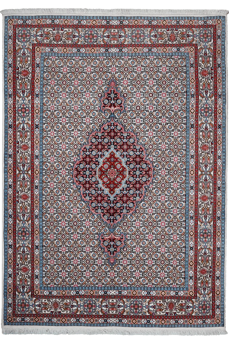 Moud Mahi · Handgeknüpft – Beige, 205x144 cm