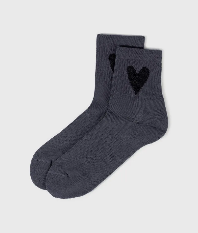 10DAYS AMSTERDAM Socks Heart Steel Blue