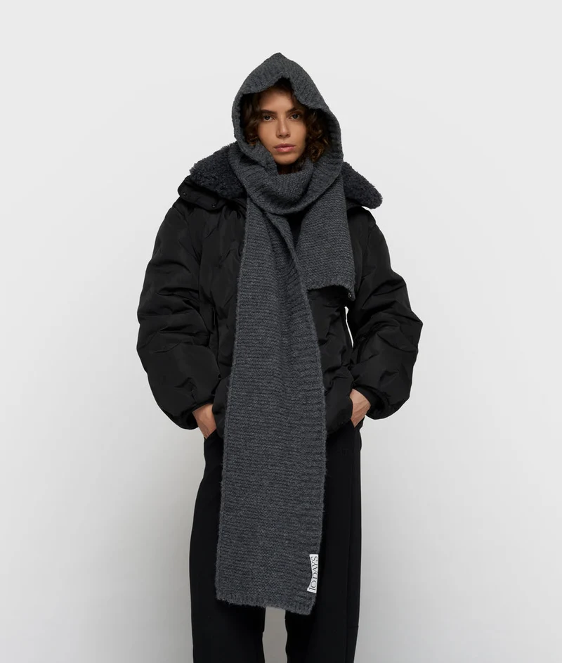 10DAYS AMSTERDAM Hooded Knit Scarf aus Alpakamix