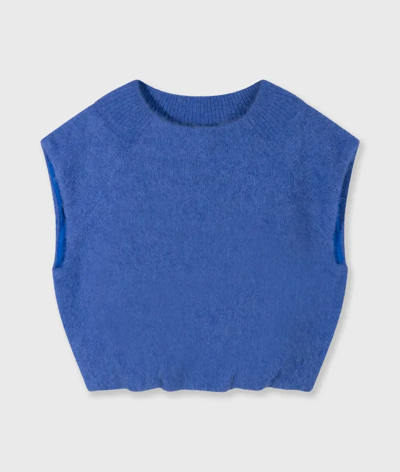 10DAYS AMSTERDAM Balloon Stricktop Ultramarine