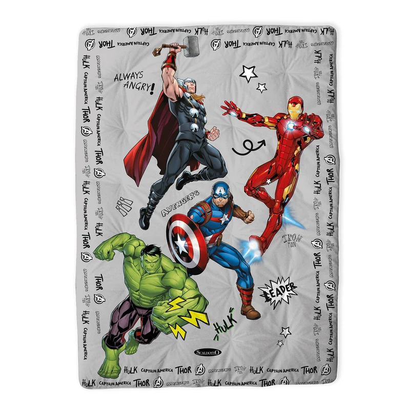 Plaid Scaldotto avengers team in Cotone 250 gr/mq