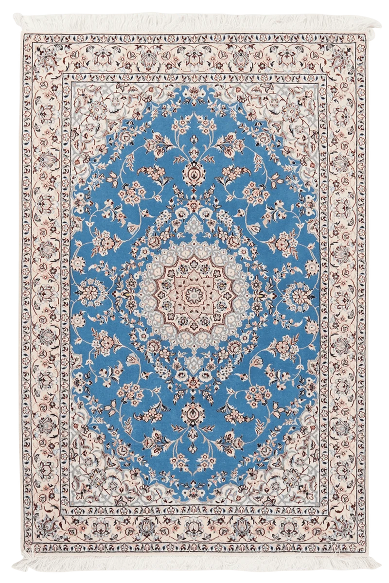Nain 6La · Handgeknüpft – Blau, 153x103 cm