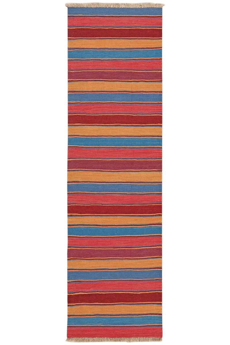 Kelim Gashgai · Handgewebt – Bunt, 196x57 cm