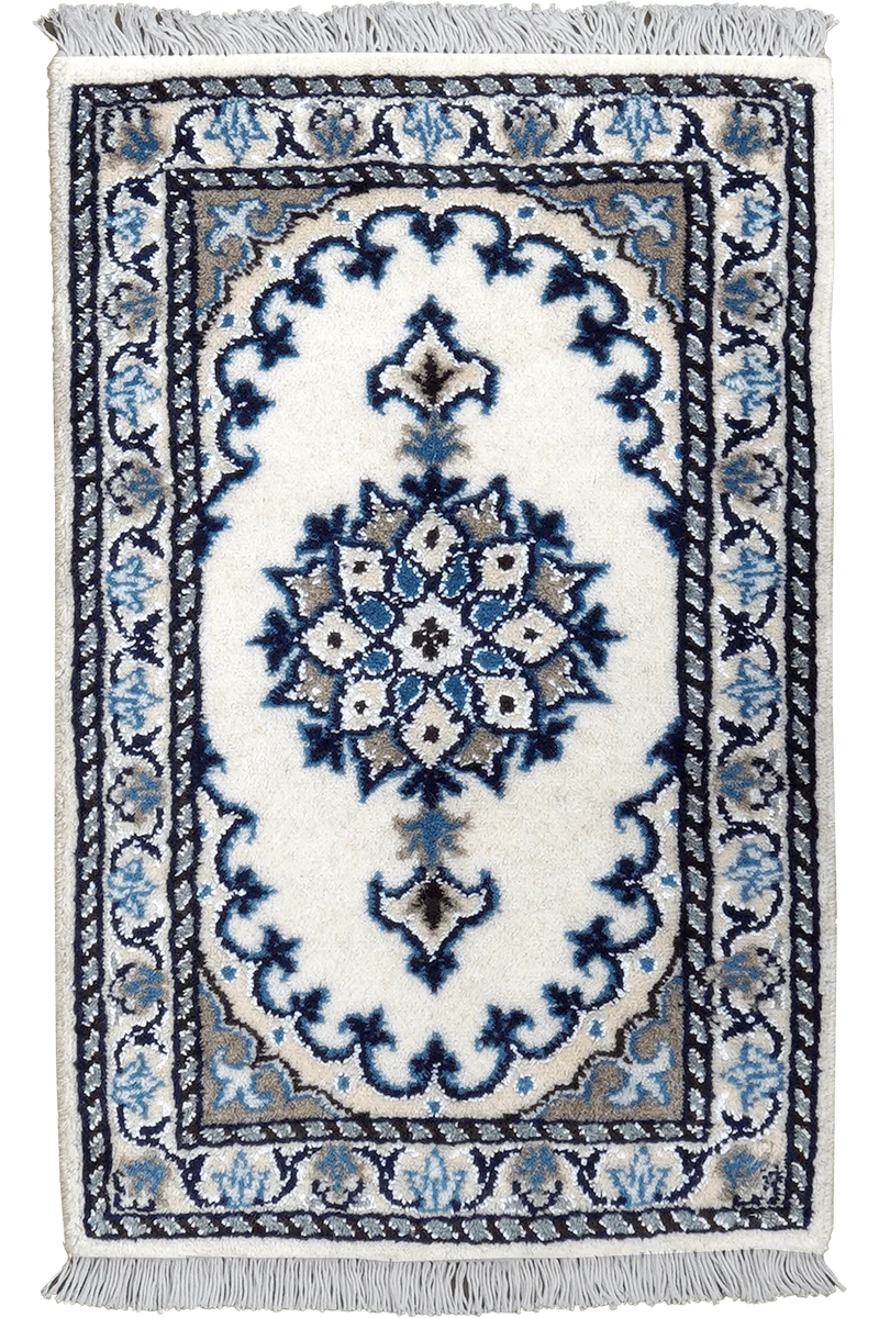Nain 12La · Handgeknüpft – Beige, 61x39 cm