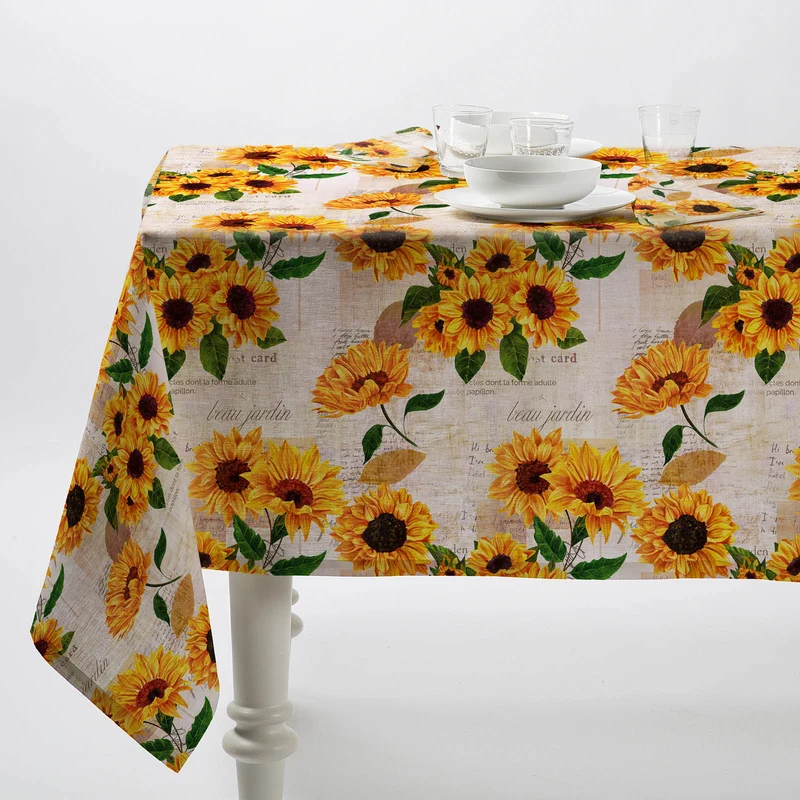 Tovaglia da cucina in Misto lino Girasoli Caleffi Shabby Chic