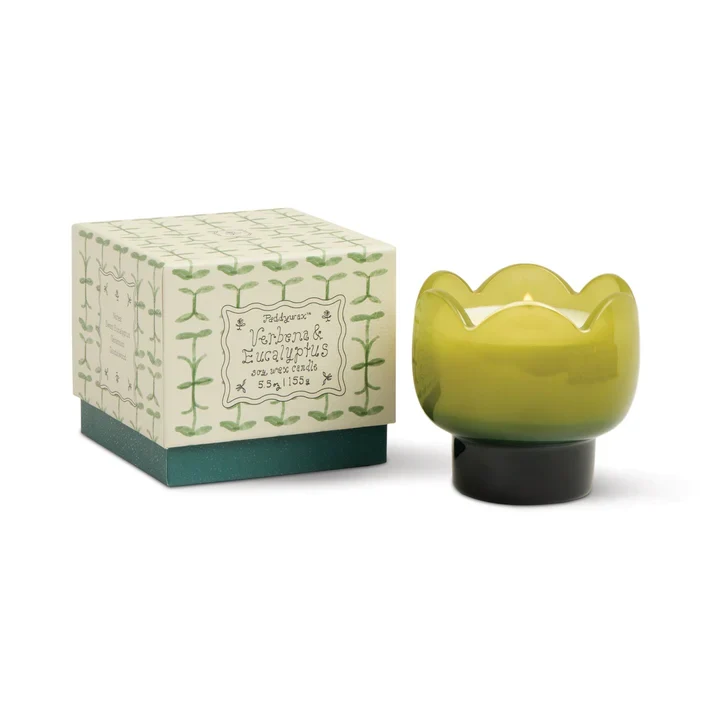 TULIP Verbena & Zitronengras Grüne & Dunkelgrüne Glas Kerze