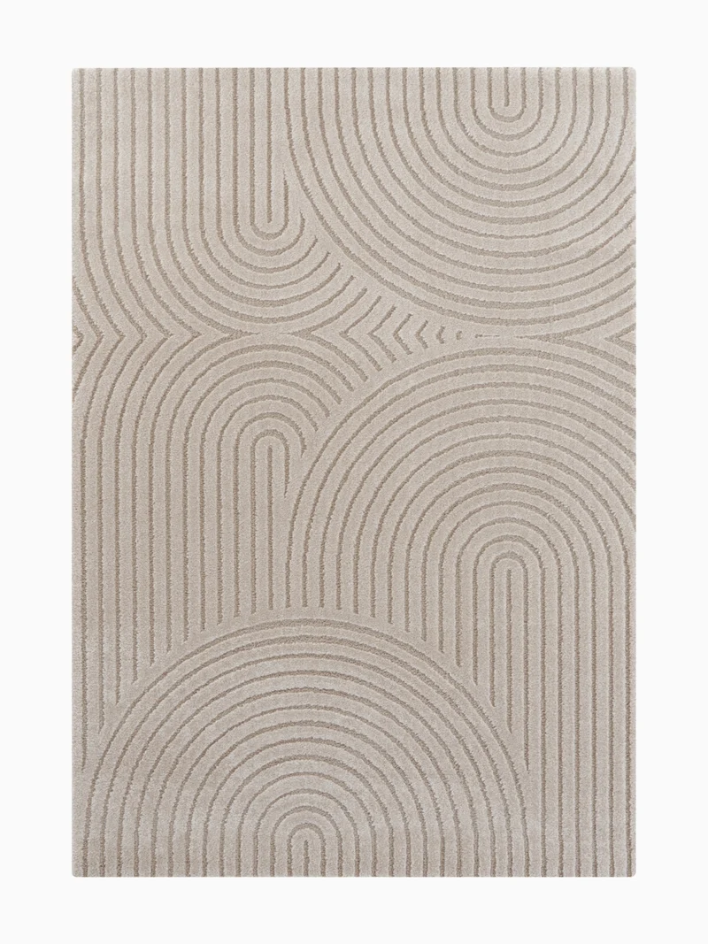 Elle Decoration Kurzflorteppich Panglao Beige