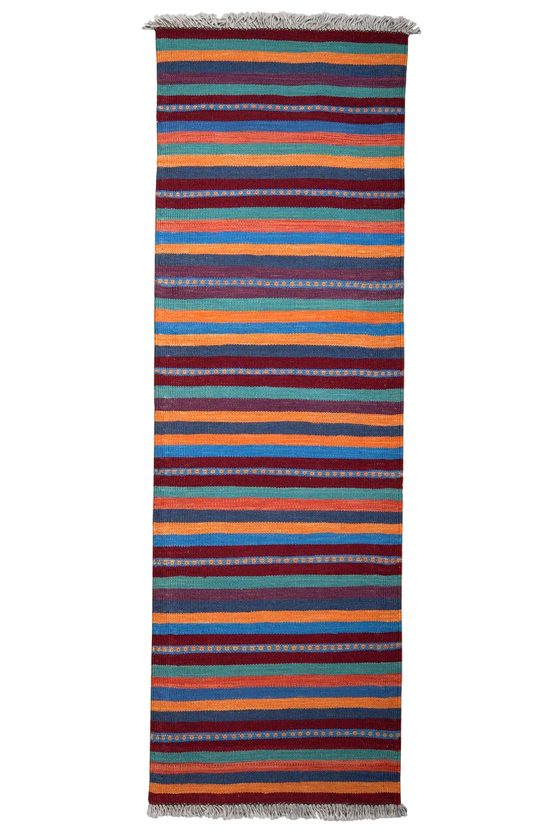 Kelim Gashgai · Handgewebt – Bunt, 194x61 cm