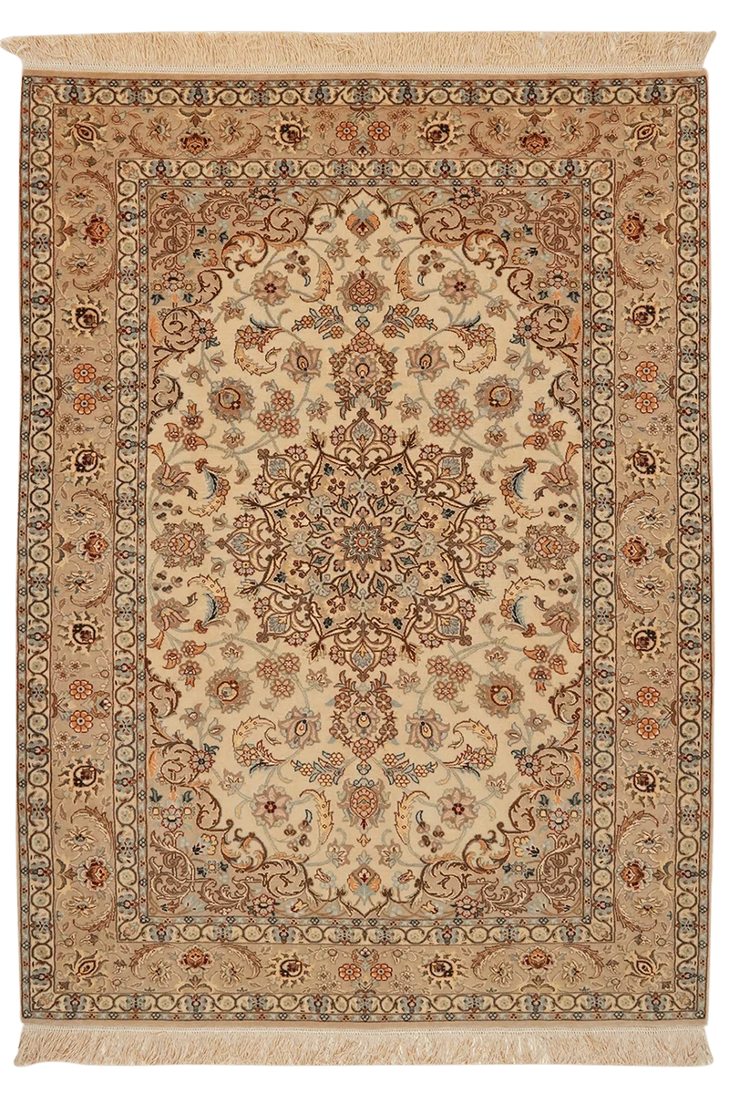 Isfahan · Handgeknüpft – Beige, 160x116 cm