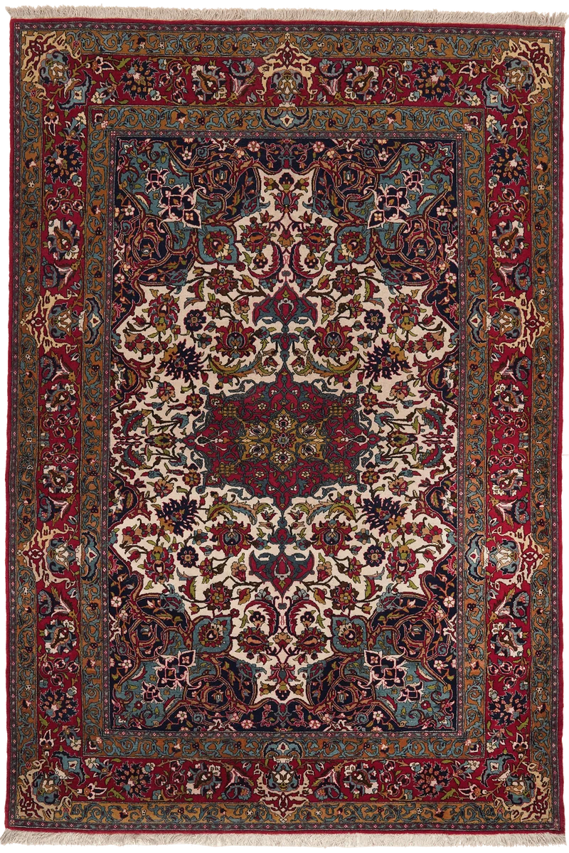 Isfahan · Handgeknüpft – Beige, 219x144 cm