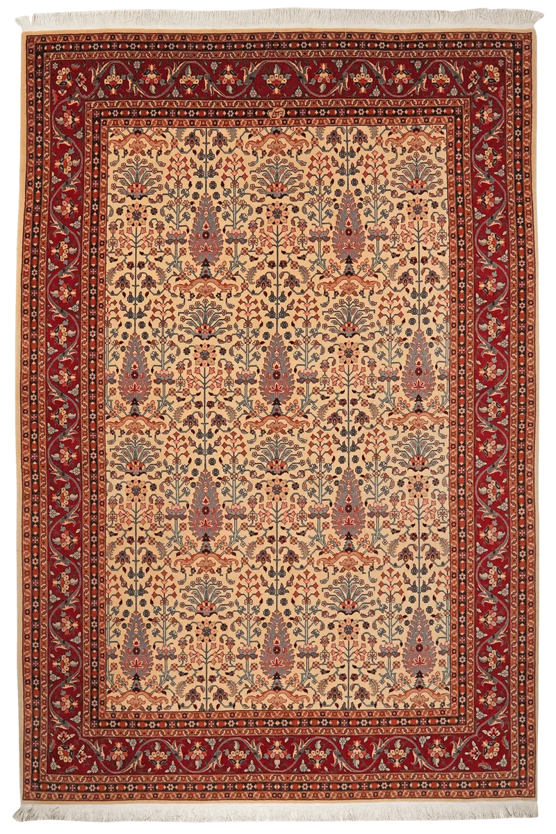 Tabriz 50 Raj · Handgeknüpft – Beige, 292x199 cm