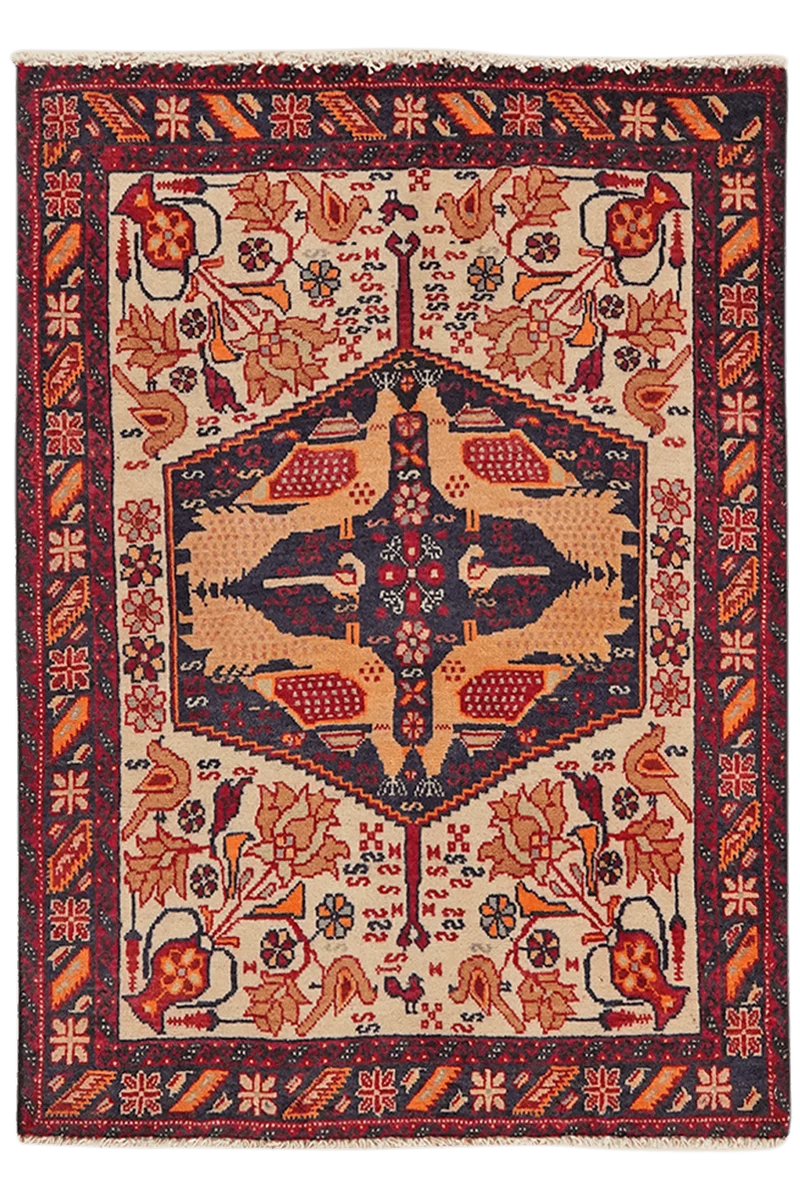Belutch · Handgeknüpft – Beige, 89x66 cm