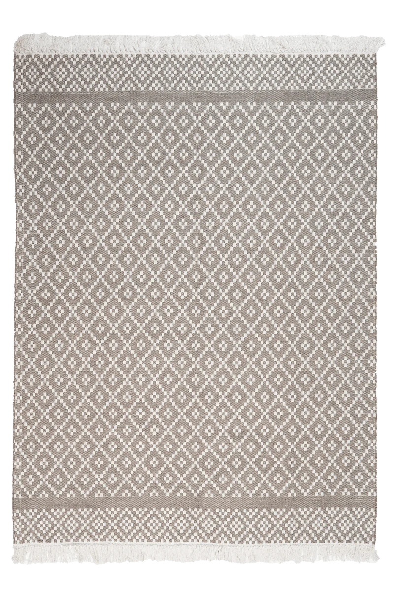 Dhurrie · Handgewebt – Grau, 120x170 cm