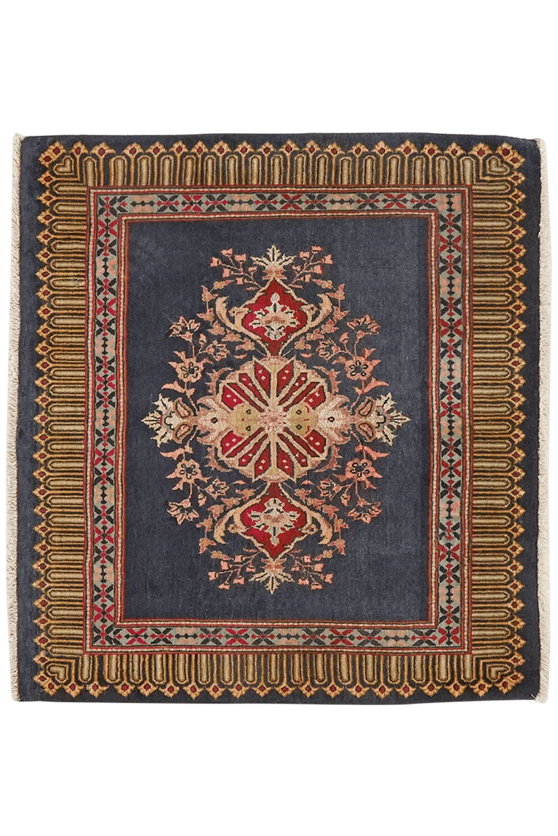 Kashmar · Handgeknüpft – Blau, 97x78 cm