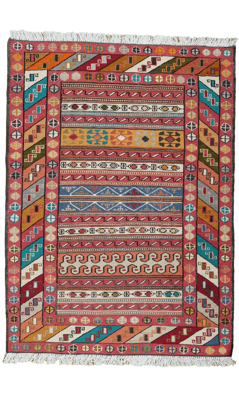 Sumak Shahsavan · Handgewebt – Bunt, 99x72 cm