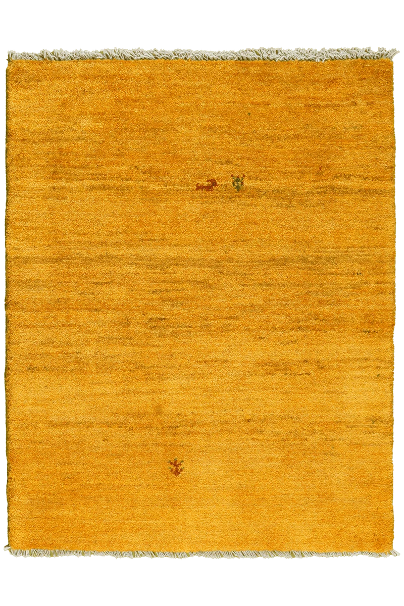 Gabbeh · Handgeknüpft – Gelb, 93x73 cm