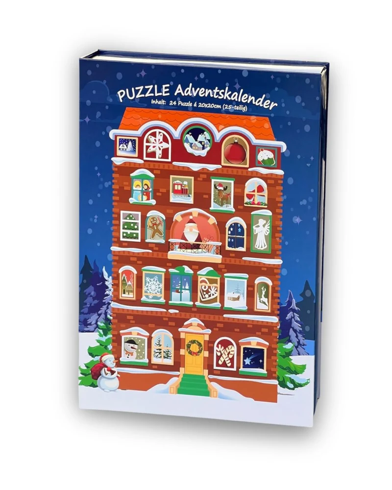 Adventskalender mit 24 Puzzles (je 25 Puzzleteile, 20 x 20cm)
