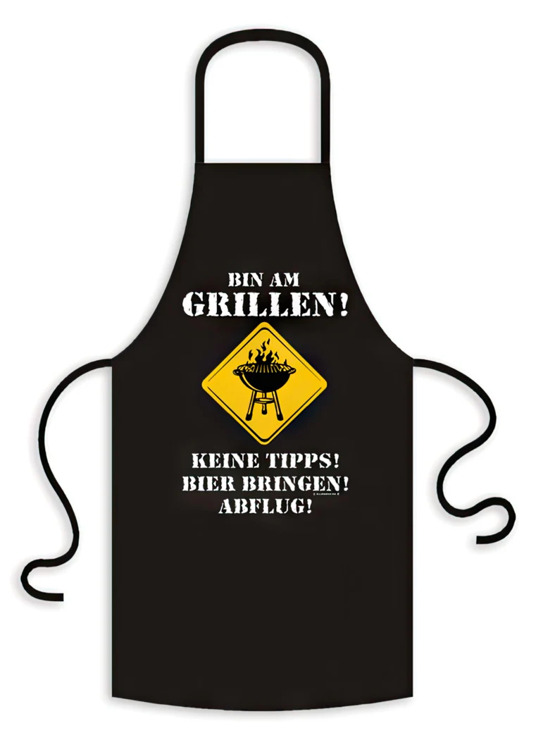 Grillschürze Bin am Grillen!