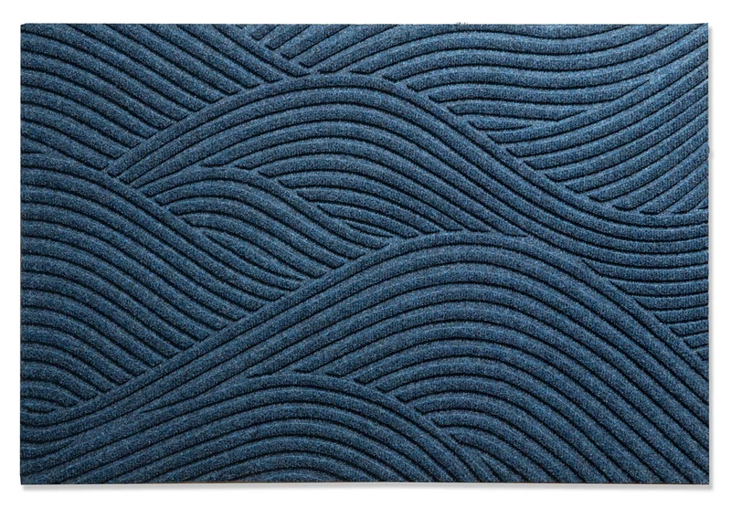 Fußmatte 60 x 90 cm Sjø blau randlos