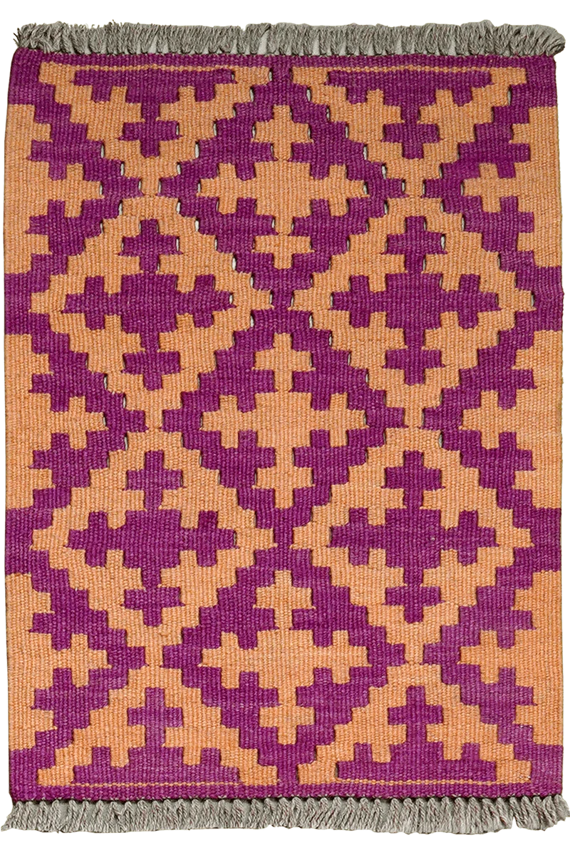 Kelim Gashgai · Handgewebt – Gelb, 63x44 cm
