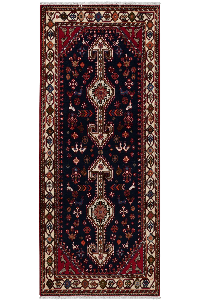 Nasrabad · Handgeknüpft – Blau, 200x81 cm