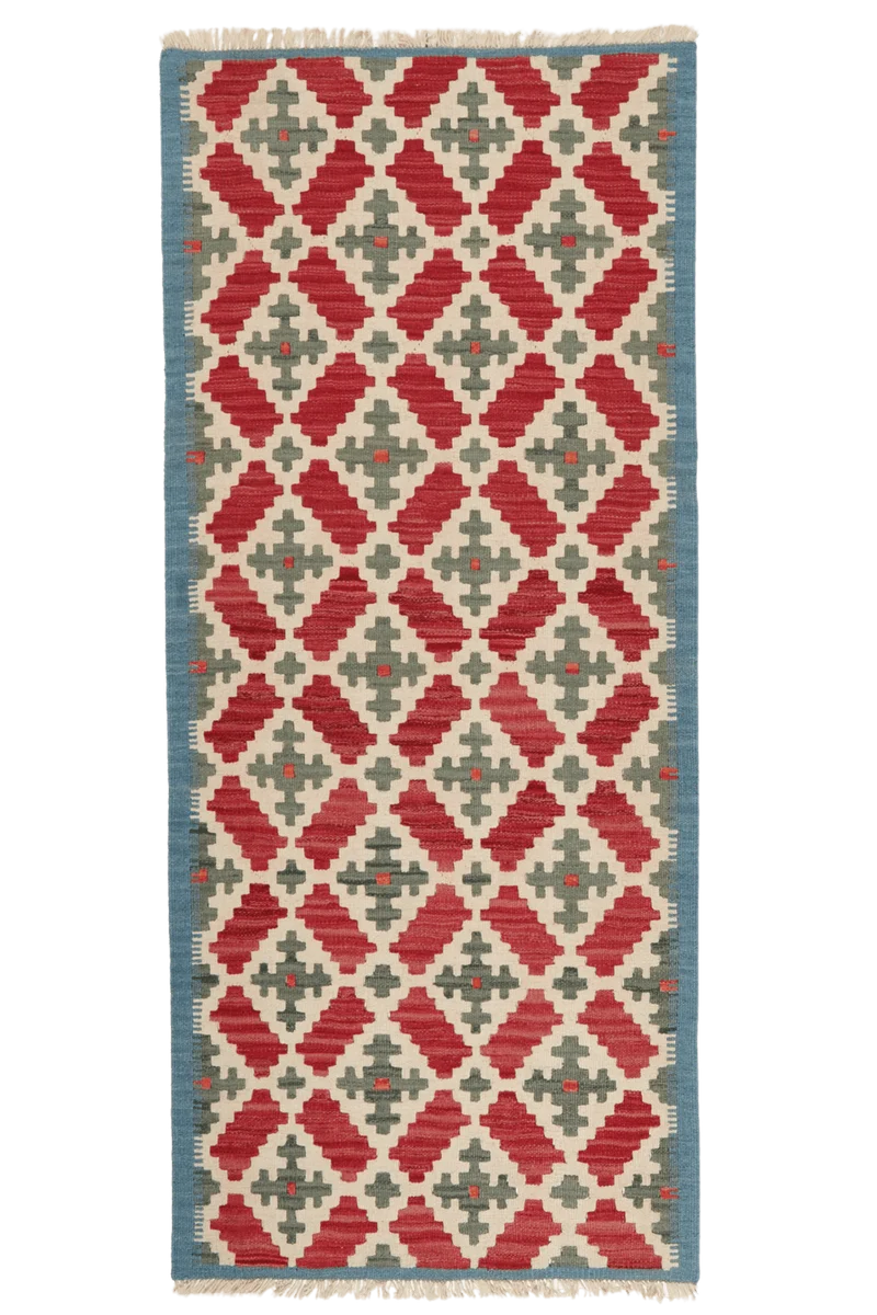 Kelim Gashgai · Handgewebt – Beige, 192x83 cm
