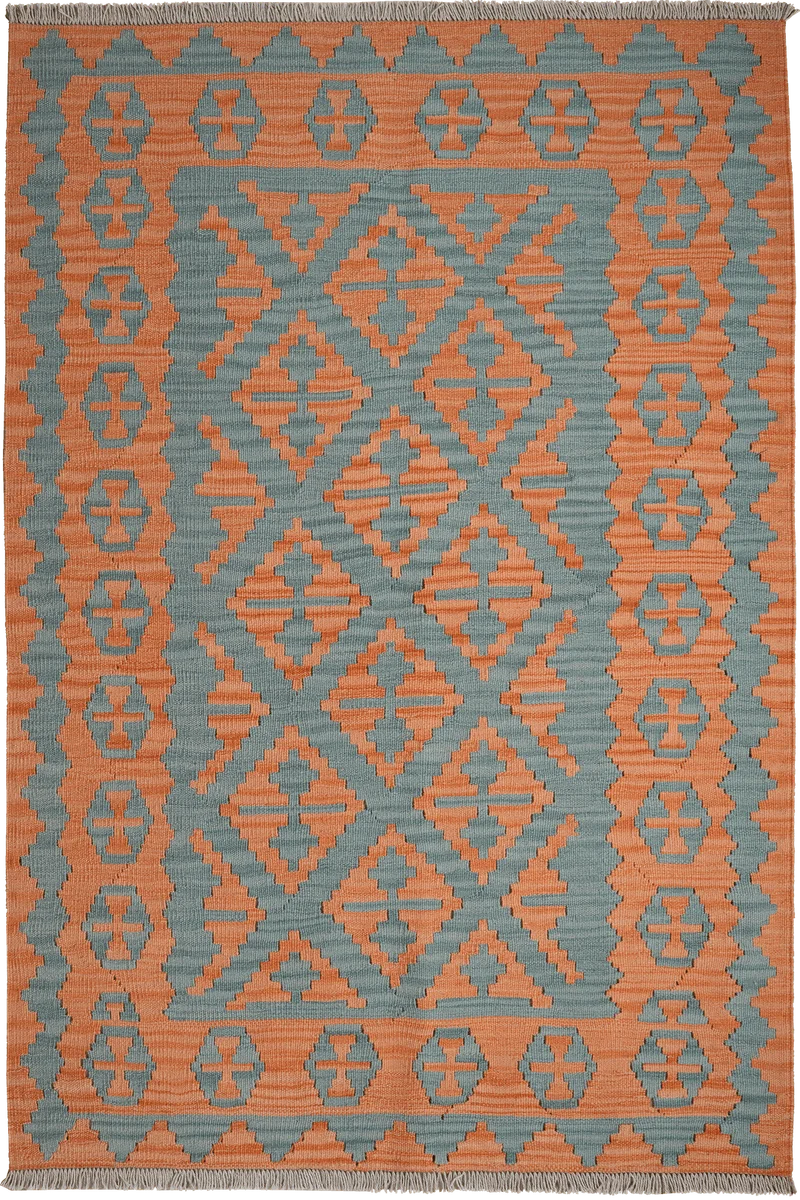 Kelim Gashgai · Handgewebt – Blau, 183x123 cm