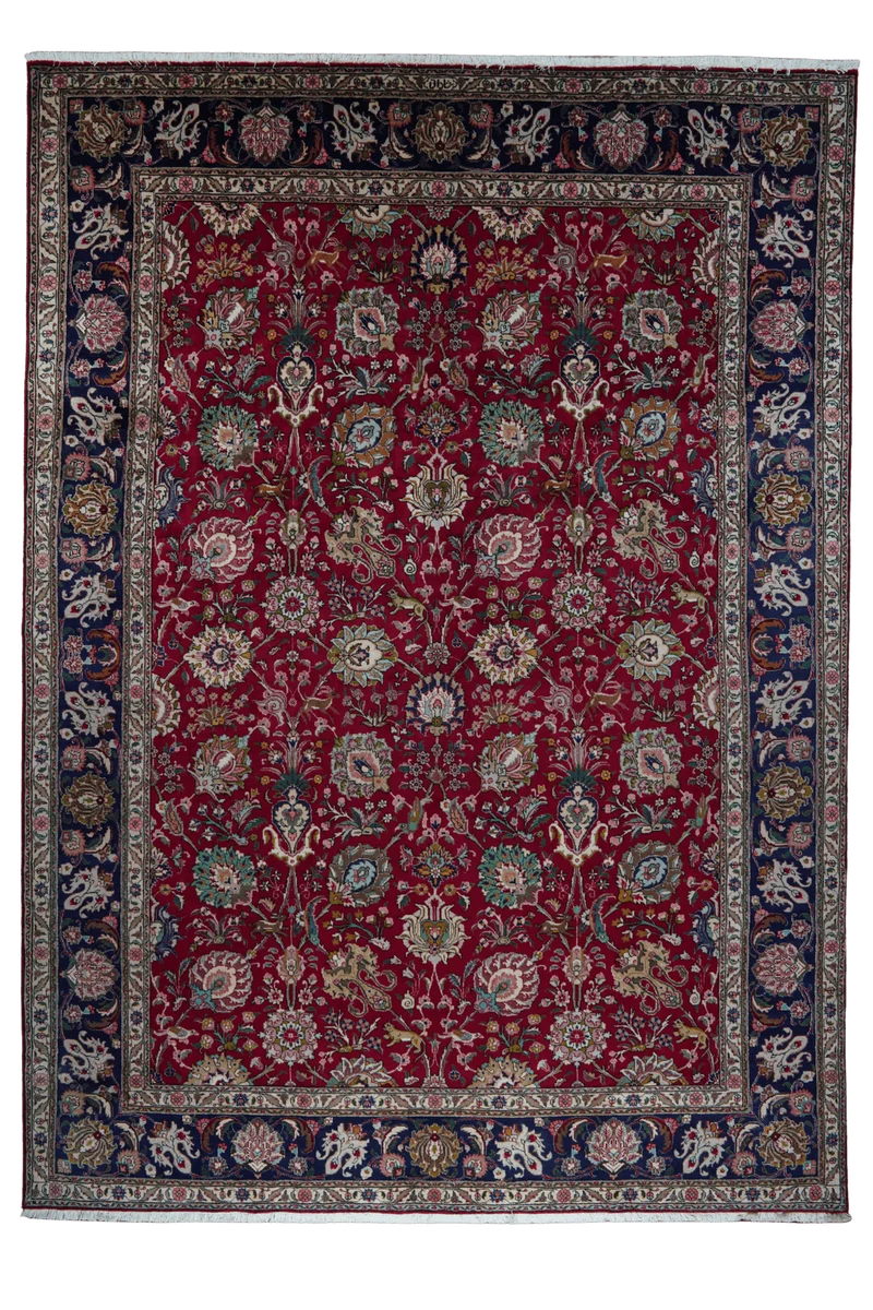 Tabriz · Handgeknüpft – Rot, 404x292 cm
