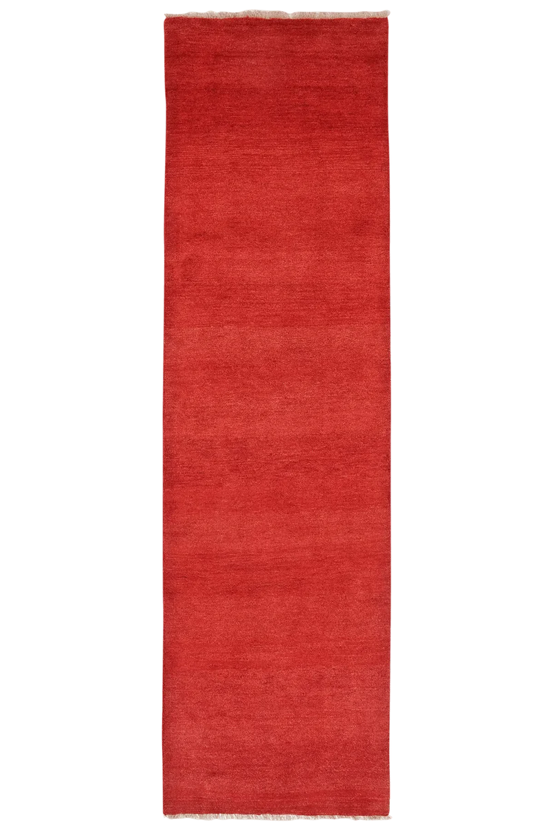 Gabbeh · Handgeknüpft – Rot, 289x84 cm