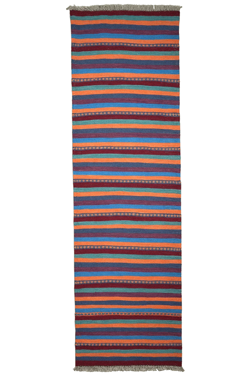 Kelim Gashgai · Handgewebt – Bunt, 197x60 cm