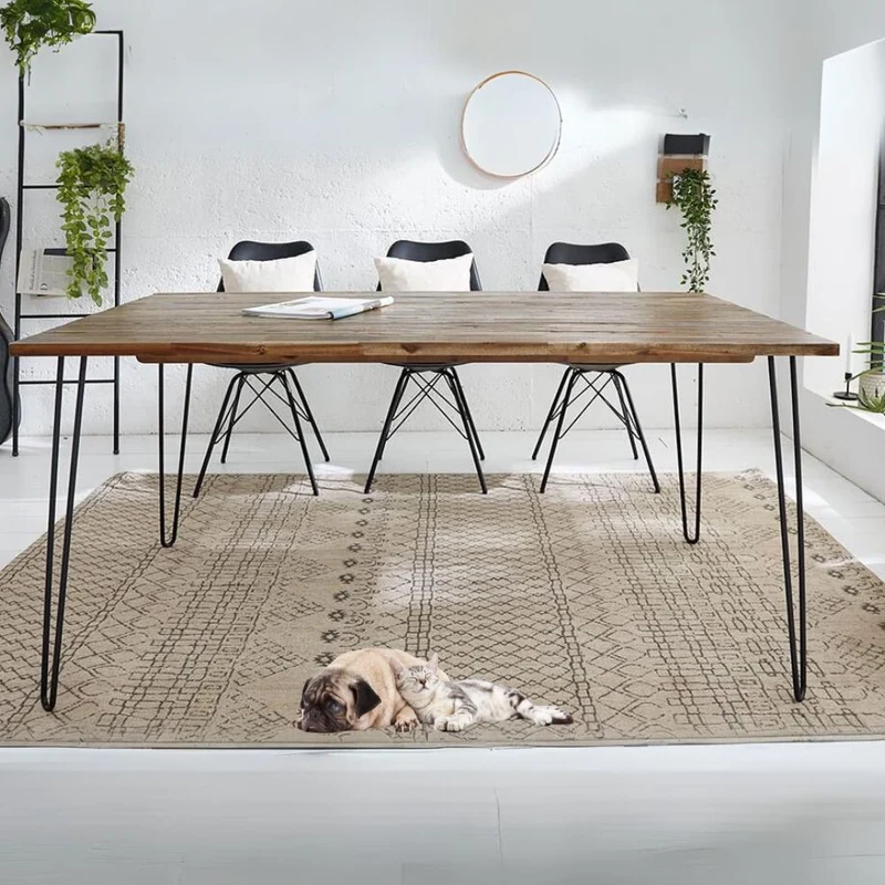 Industrie-Look Esstisch ALINA 180x90cm living-brown Akazie
