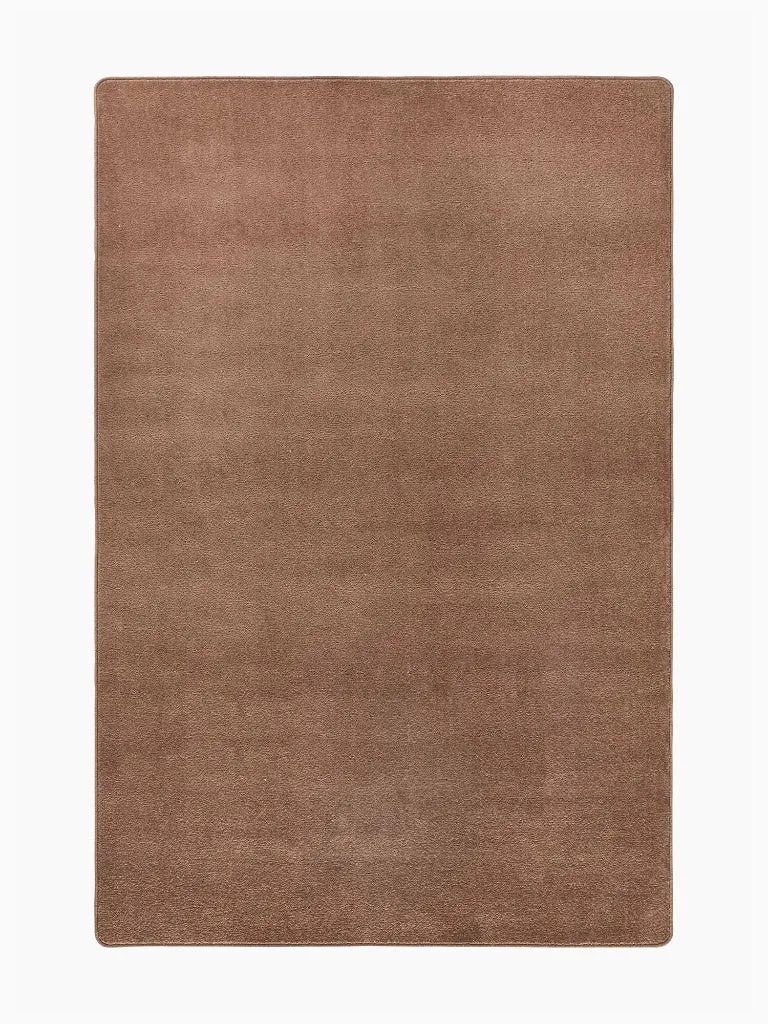 Einfarbiger Teppich Fancy Braun