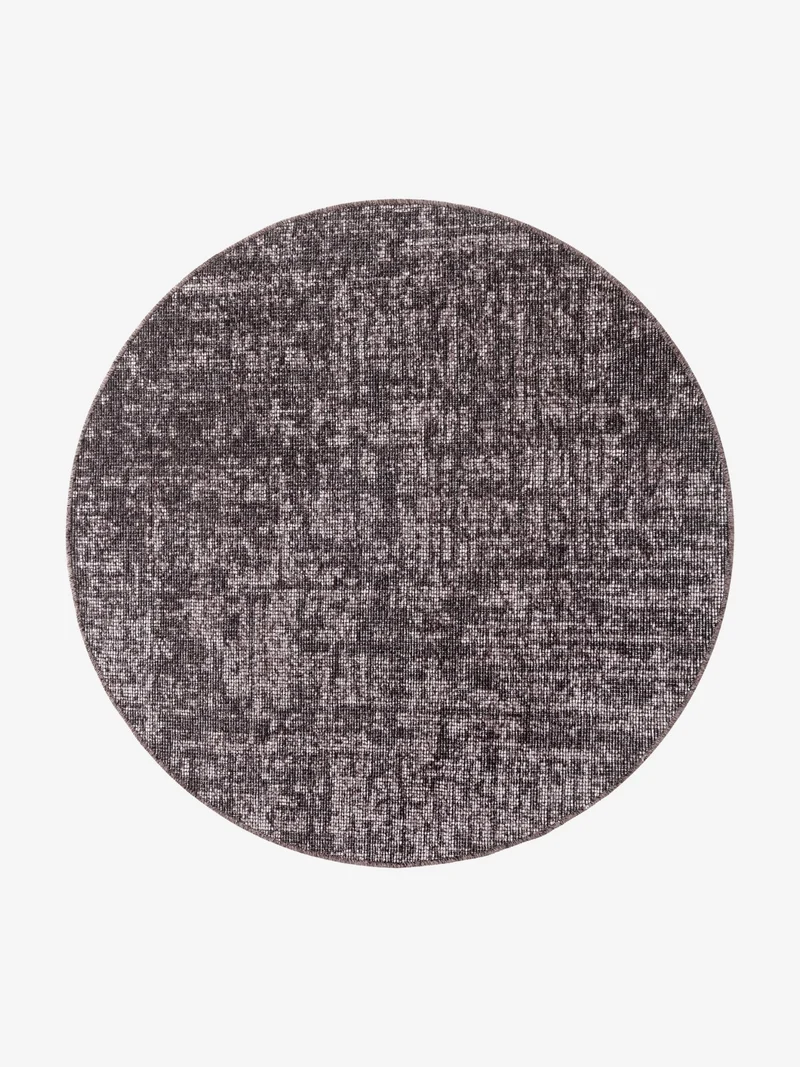 Elle Decoration Kurzflorteppich Prisma Taupe Rund
