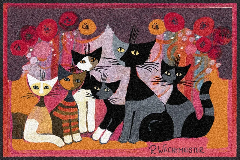 Fußmatte 50x75 Rosina Wachtmeister Festa dei Gatti pink