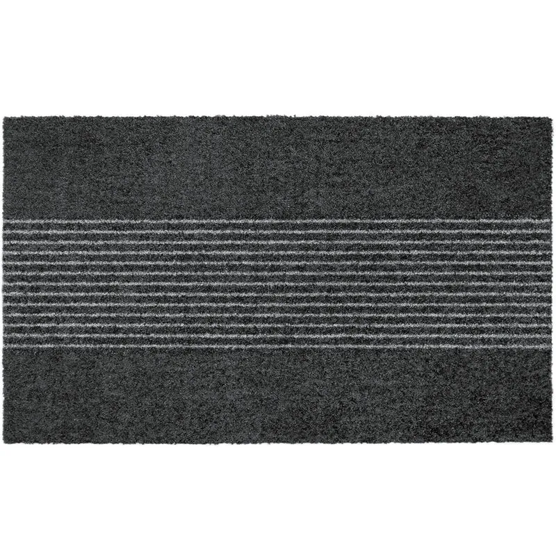 Fußmatte 60 x 100 cm Mat gestreift anthrazit randlos