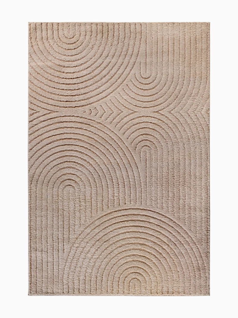 Elle Decoration Kurzflorteppich Panglao Beige