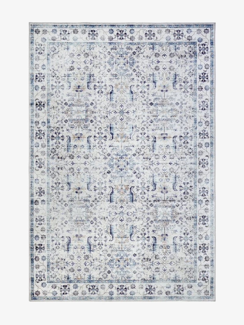 Elle Decoration Vintage Teppich Saveh Blau