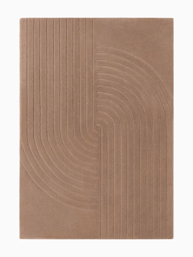 Handgetufteter Wollteppich Arcura Beige