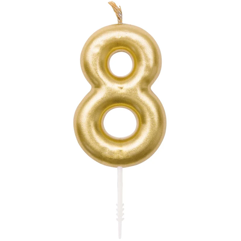 Goldene Kerze Nummer 8