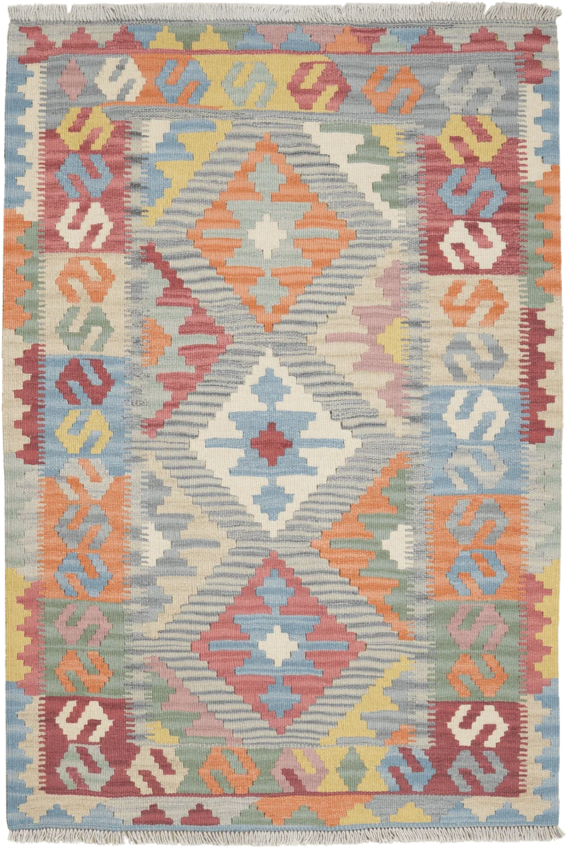 Kelim Gashgai · Handgewebt – Grau, 154x105 cm