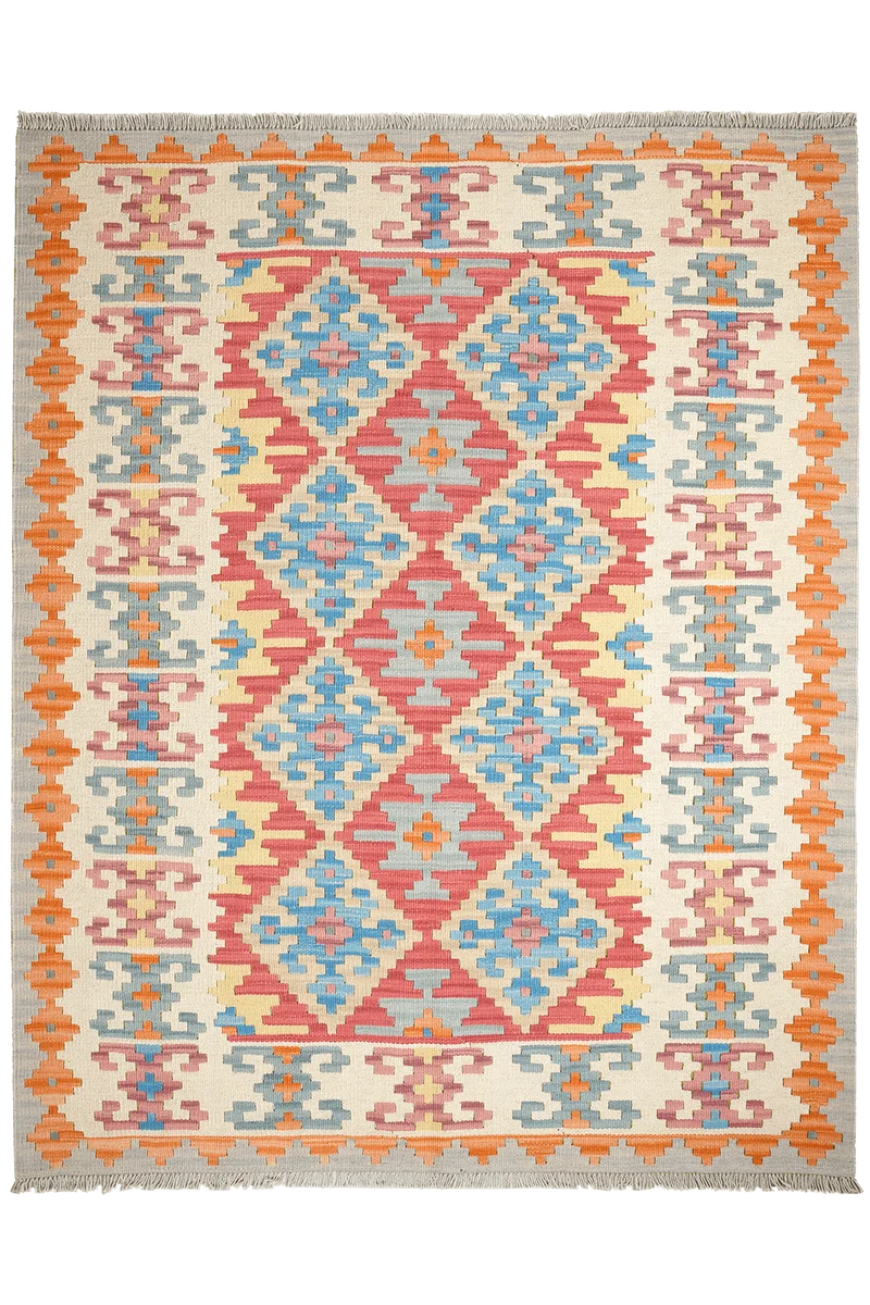Kelim Gashgai · Handgewebt – Bunt, 201x160 cm