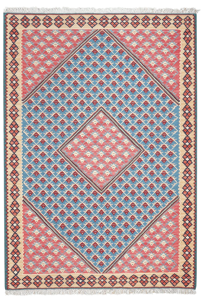 Kelim Senneh · Handgewebt – Blau, 151x107 cm