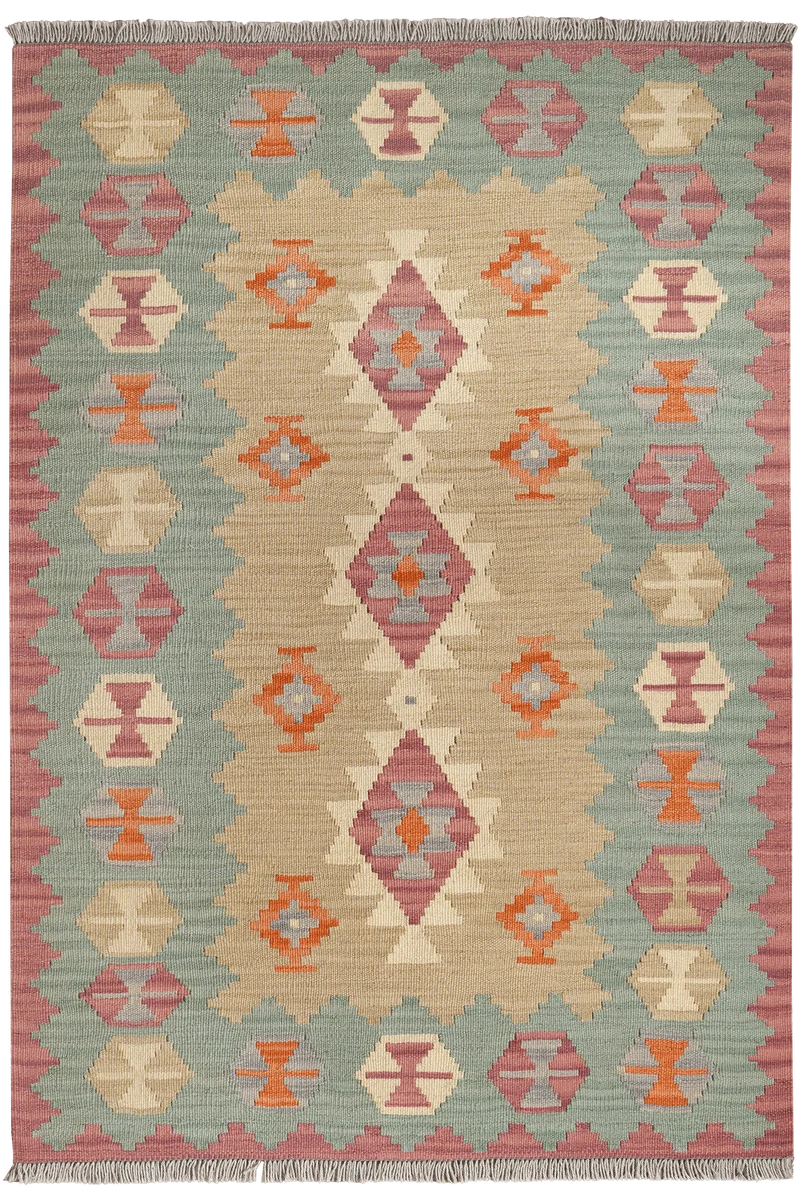 Kelim Gashgai · Handgewebt – Beige, 150x103 cm