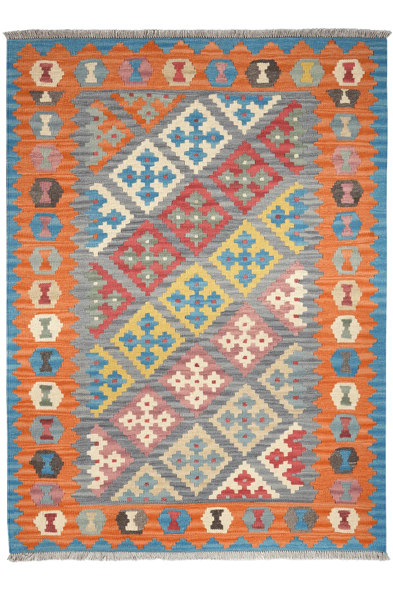 Kelim Gashgai · Handgewebt – Blau, 173x126 cm