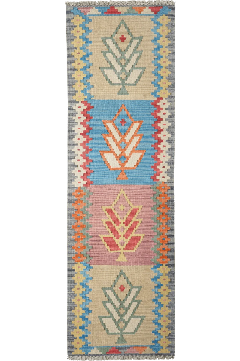 Kelim Gashgai · Handgewebt – Bunt, 188x58 cm