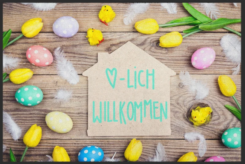 Fussmatte Herzlich Willkommen Ostern 10253