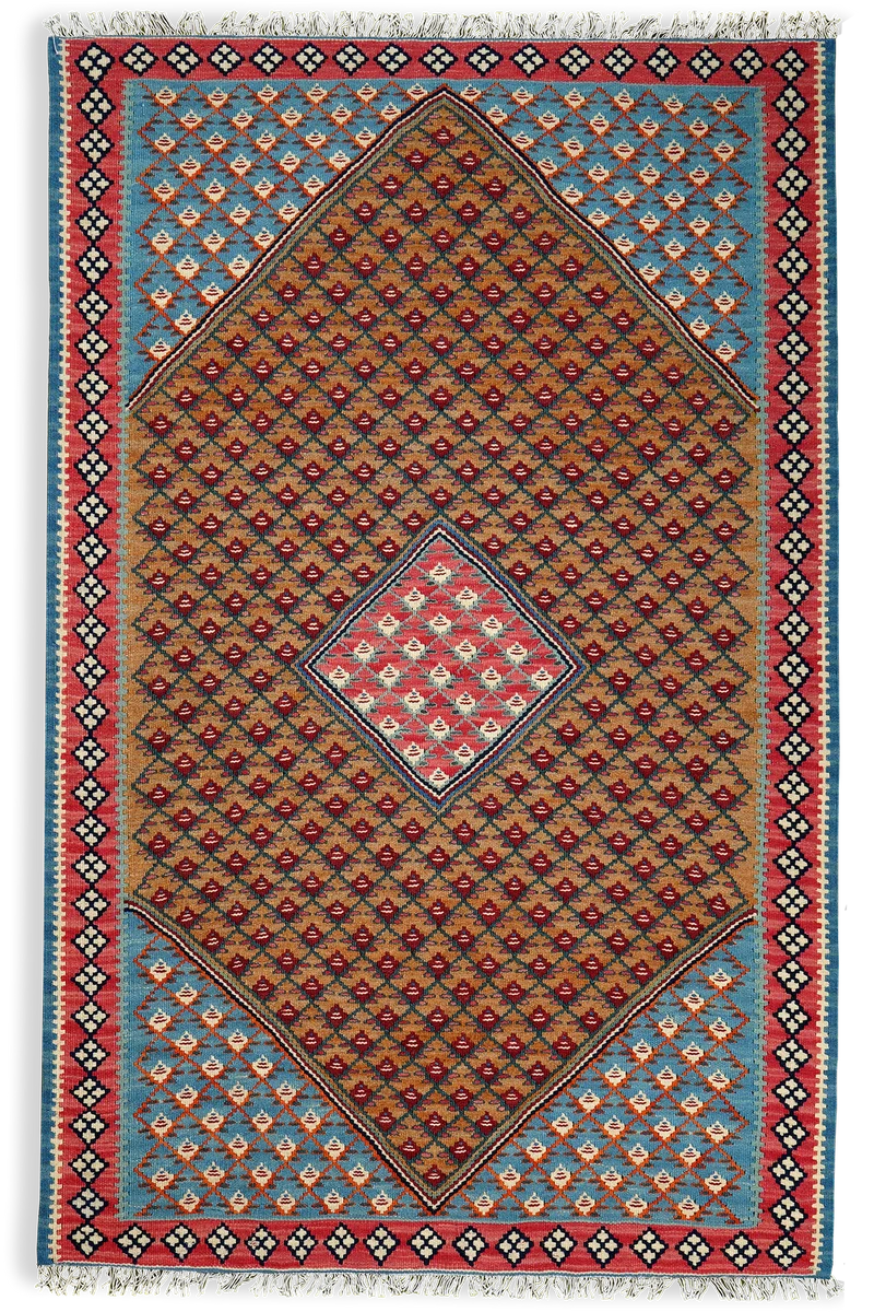 Kelim Senneh · Handgewebt – Braun, 157x100 cm