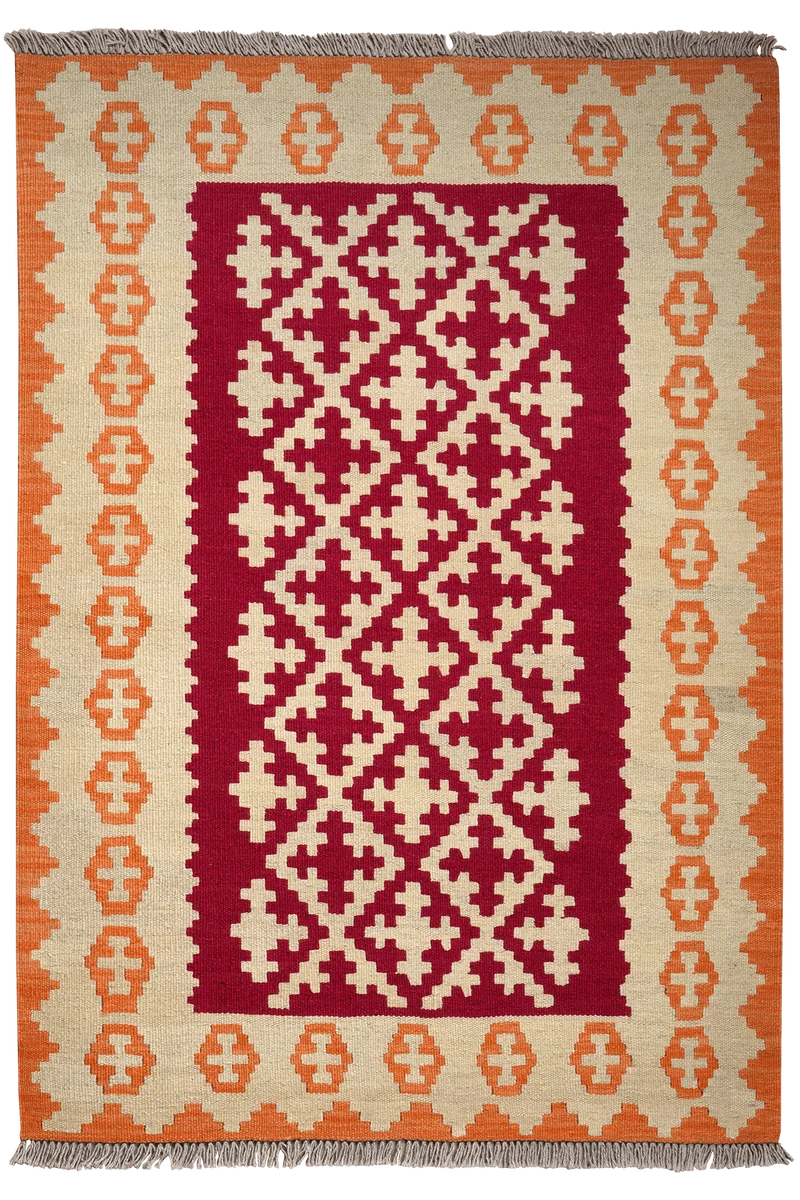 Kelim Gashgai · Handgewebt – Rot, 151x105 cm